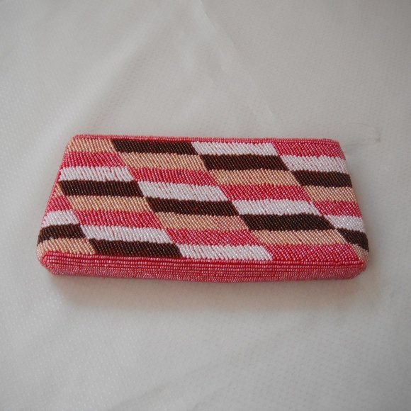 Beaded Multicolor Clutch Evening Purse - Picture 1 of 13